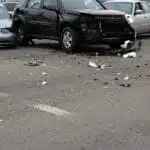 Aftermath of a multi-vehicle collision